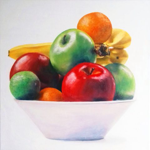 Stillleben Früchte und Schale