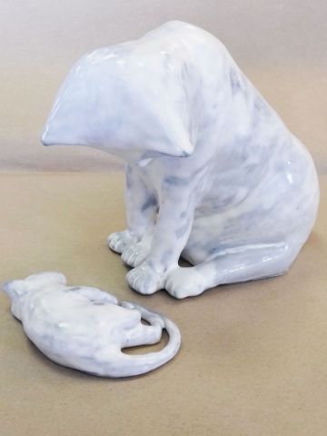 Sculpture Kitty Cat III variation It's Just Sleeping I